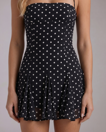 Coco Polka Dot Mini Dress - Black & White