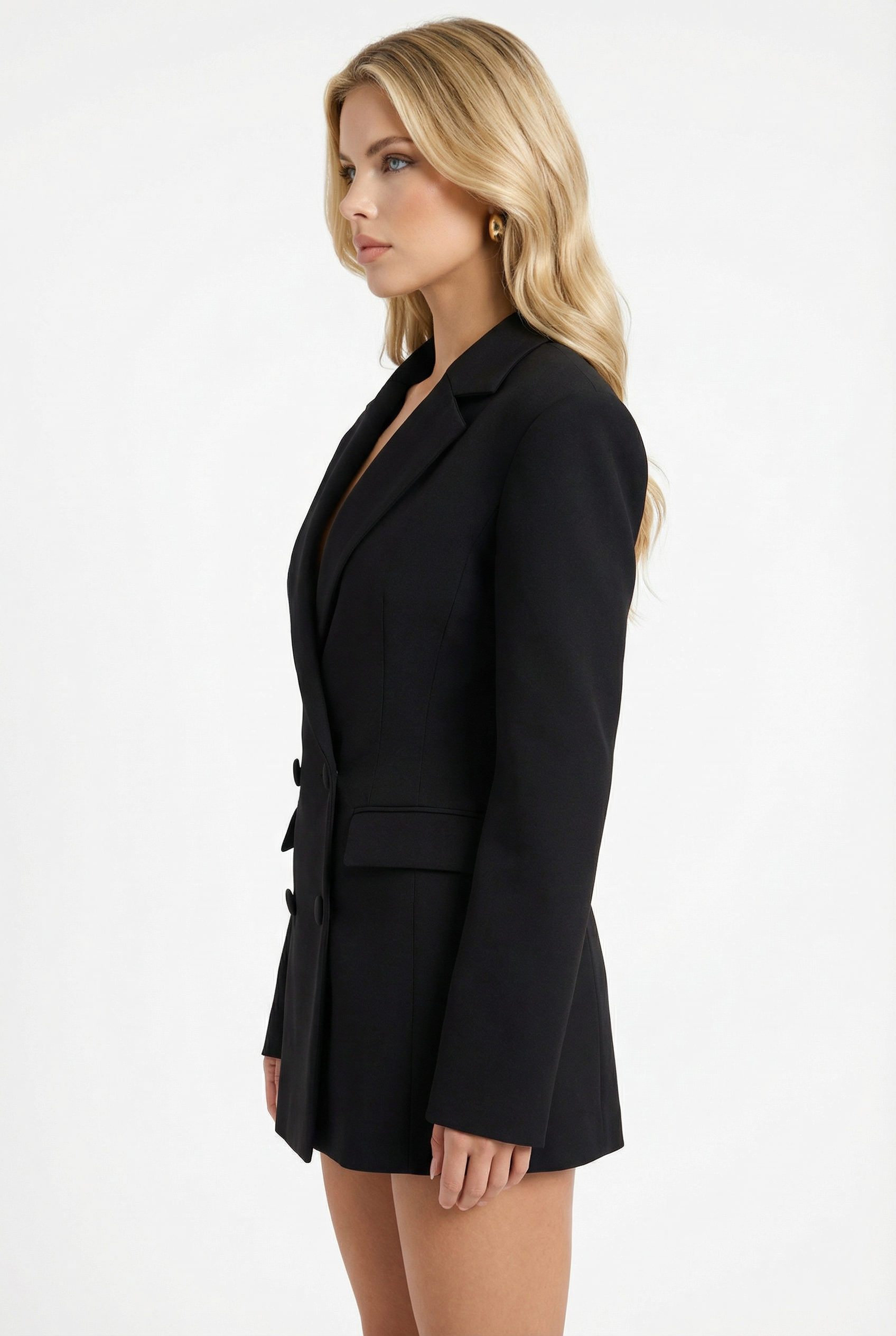 Colette Blazer Mini Dress - Black