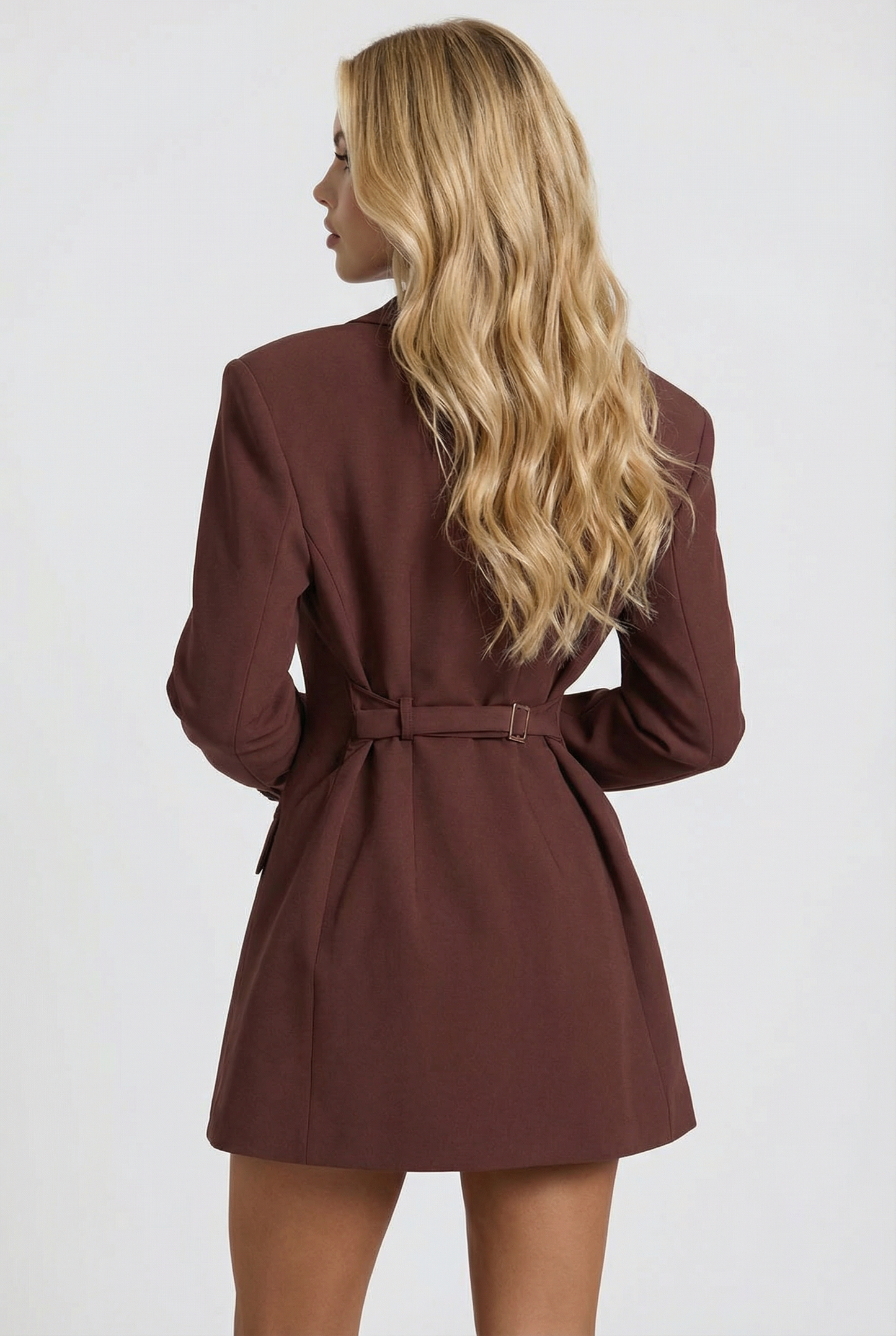 Colette Blazer Mini Dress - Brown