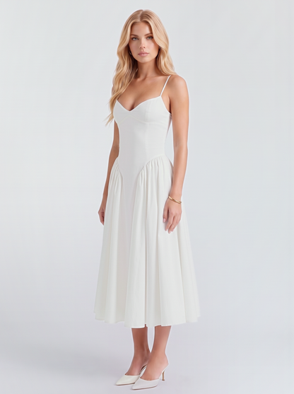Constance Corset Midi Dress - Ivory