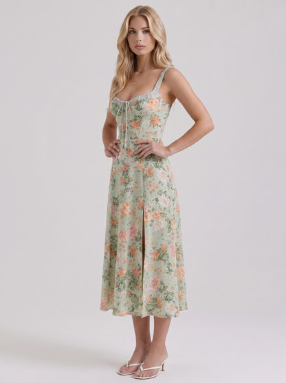 Cosette Floral Midi Dress - Green