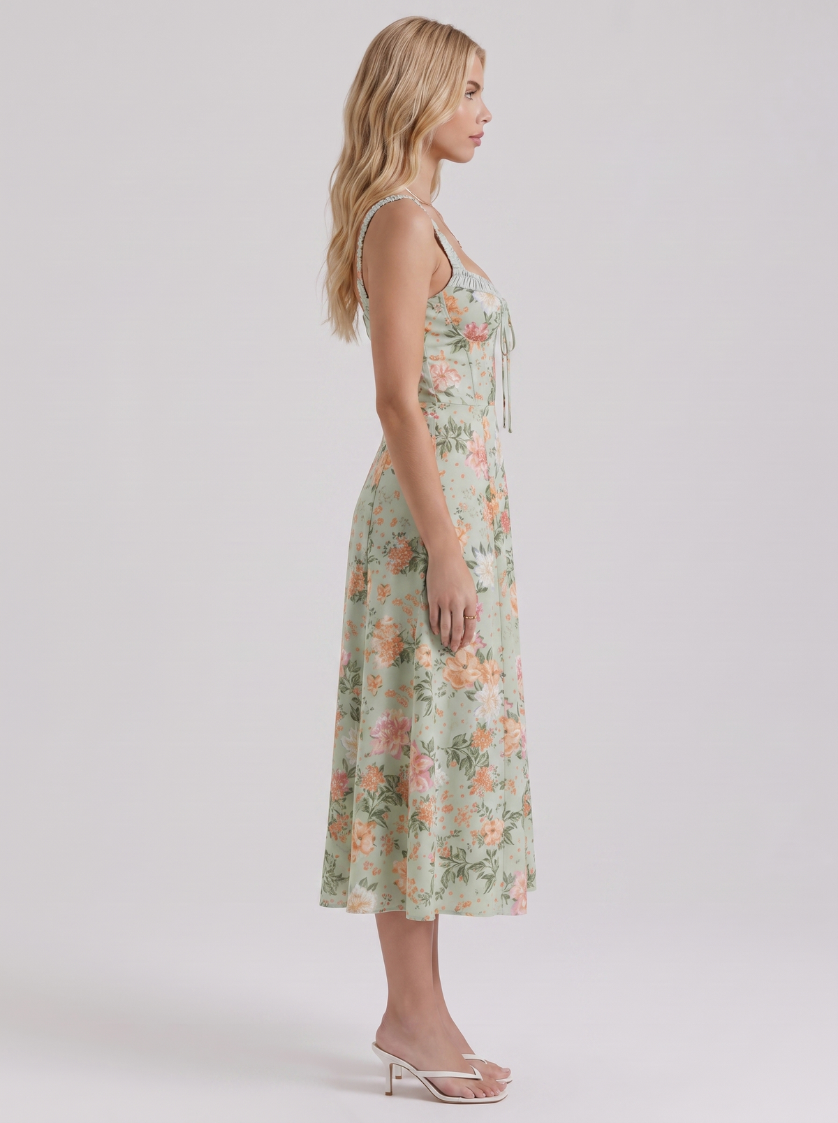 Cosette Floral Midi Dress - Green