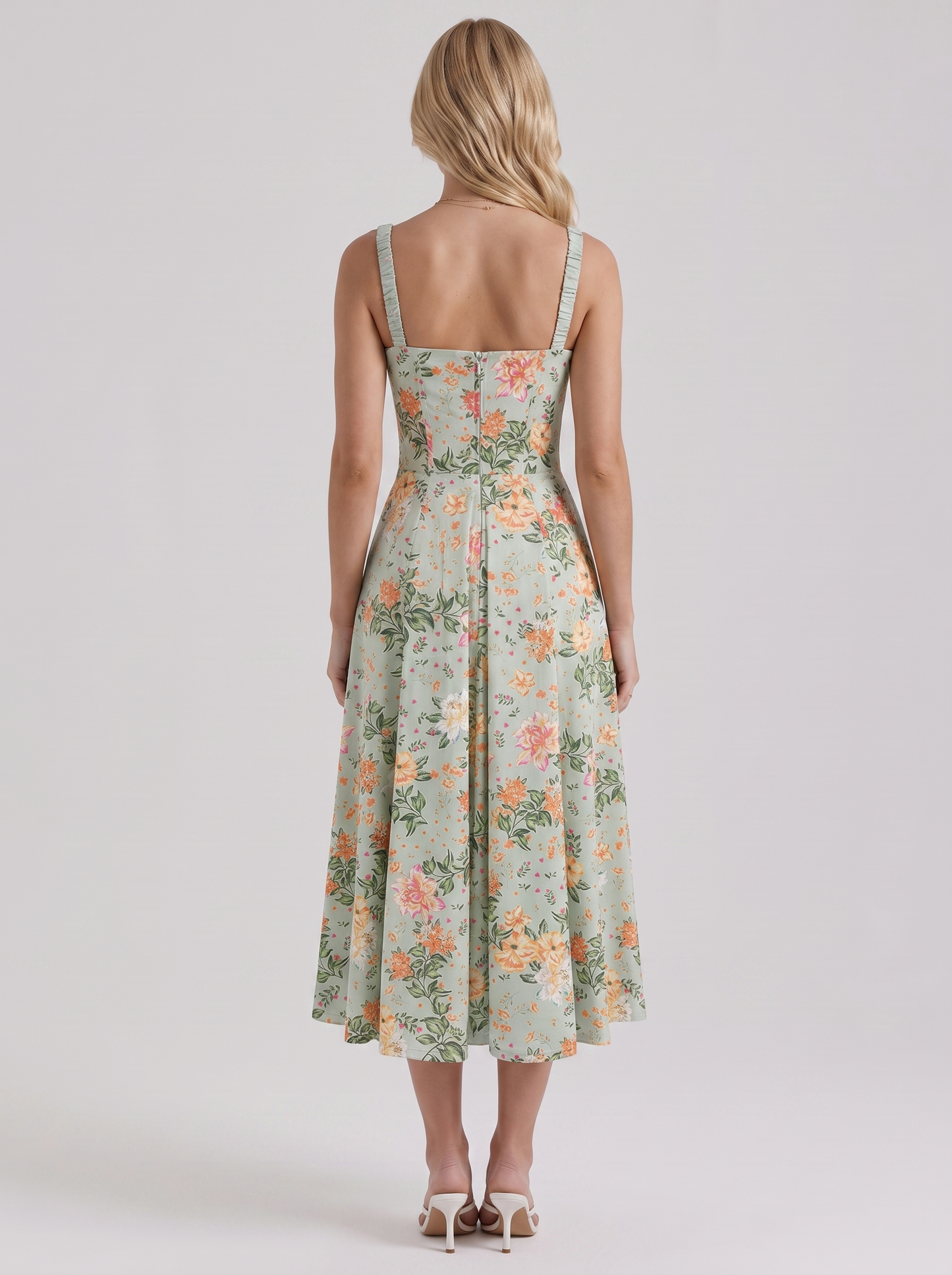 Cosette Floral Midi Dress - Green