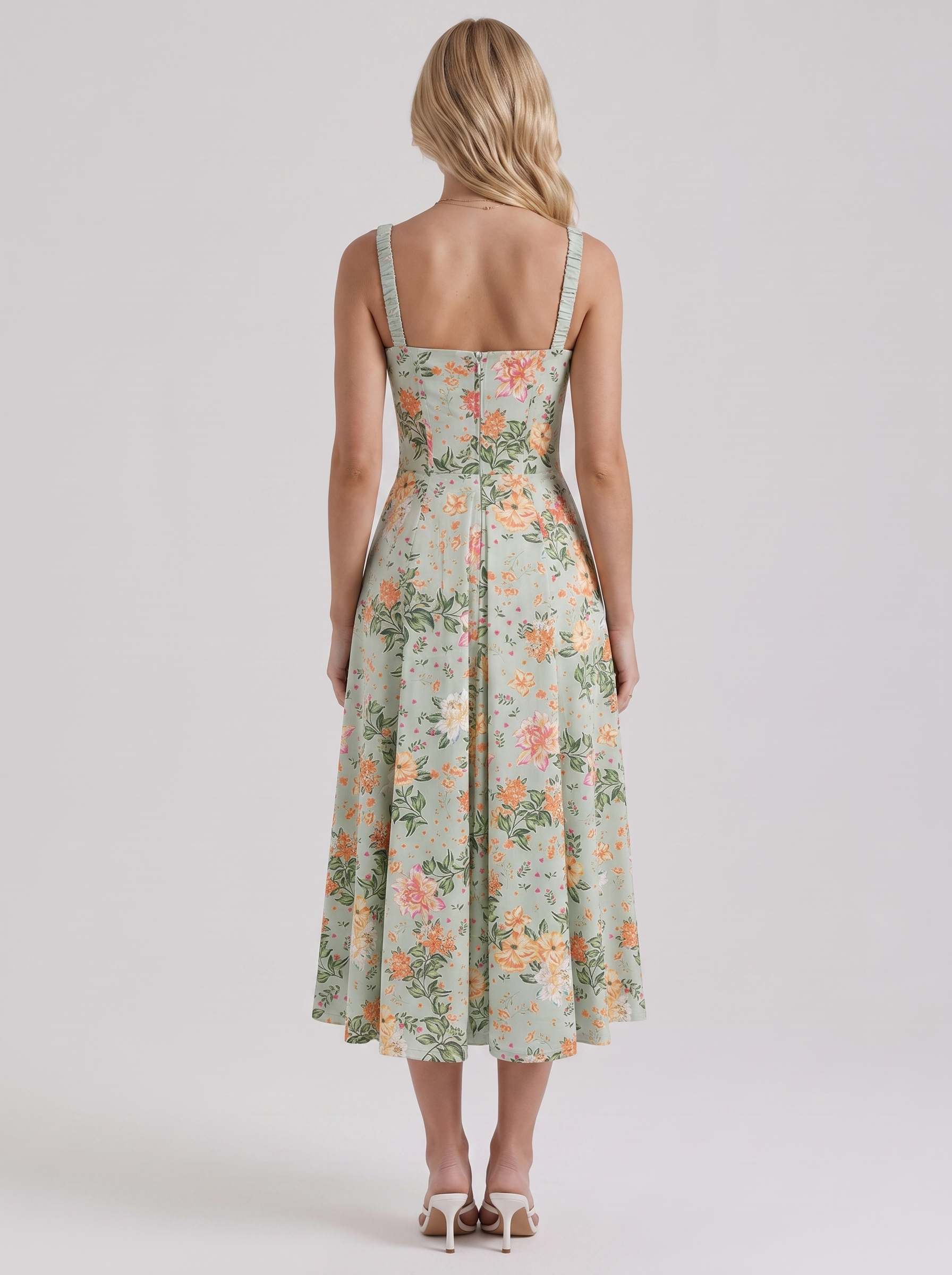 Cosette Floral Midi Dress - Green