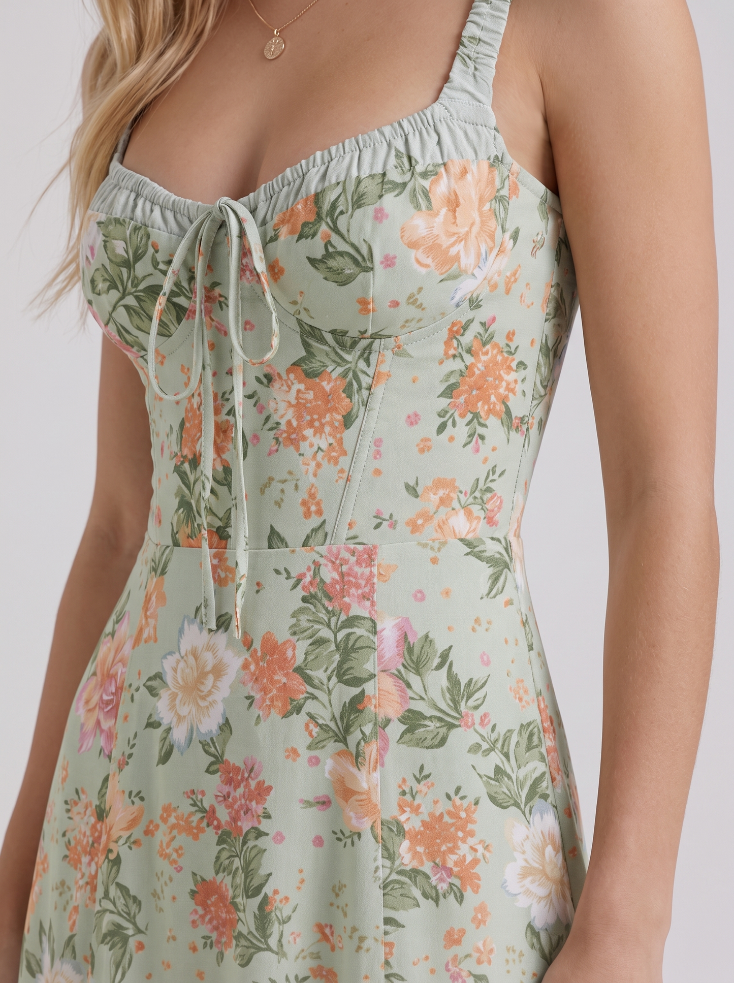 Cosette Floral Midi Dress - Green