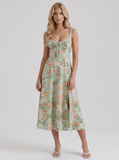 Cosette Floral Midi Dress - Green