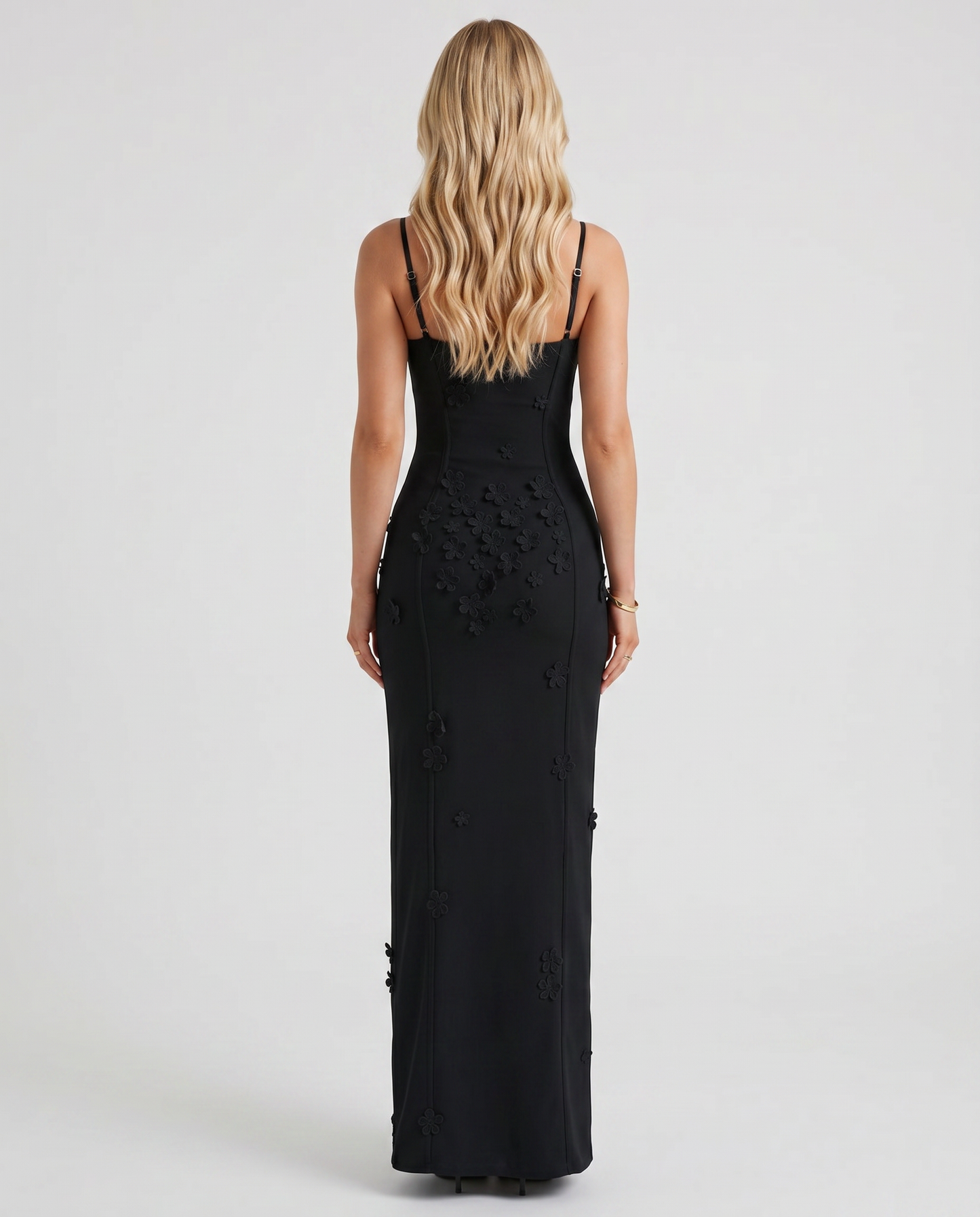 Dalary Floral Maxi Dress - Black