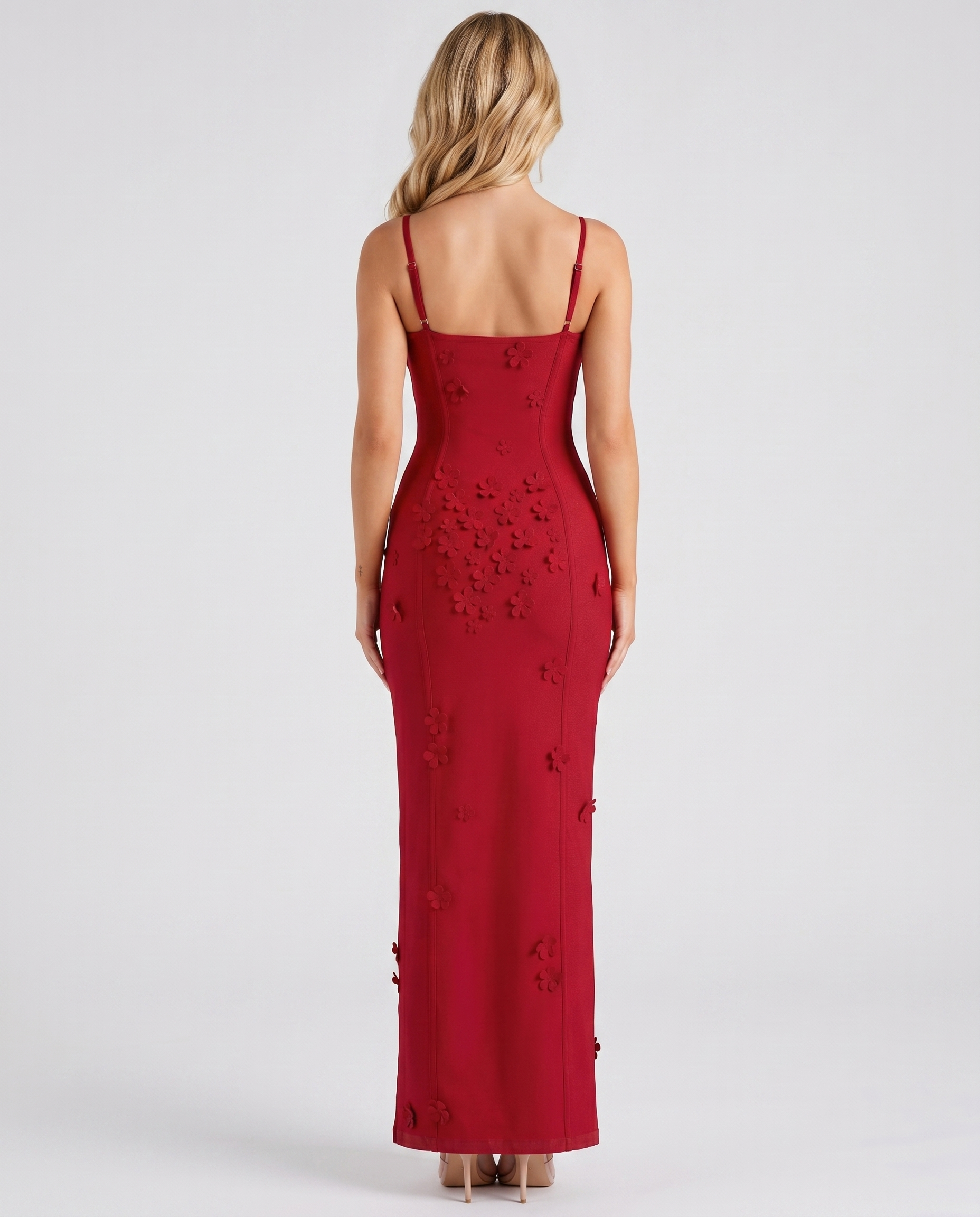 Dalary Floral Maxi Dress - Red