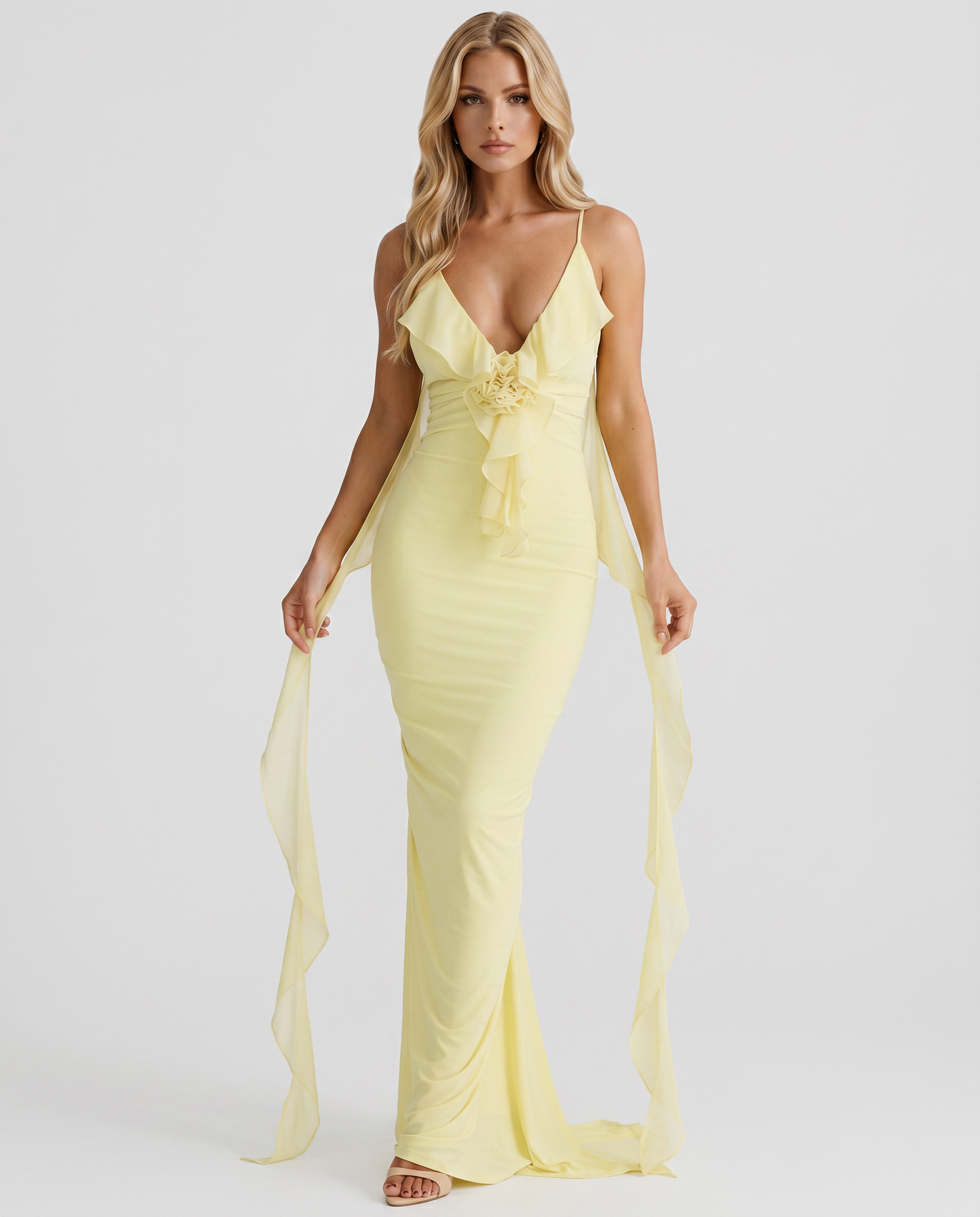 Daniela Slip Maxi Dress - Yellow