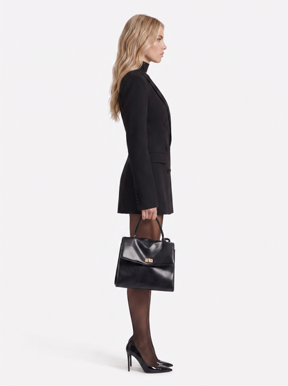 Della Blazer Mini Dress - Black