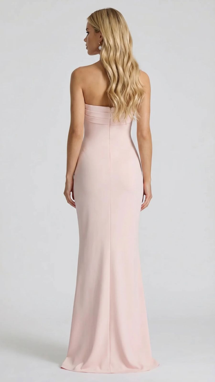 Diana Ruched Maxi Dress - Pink