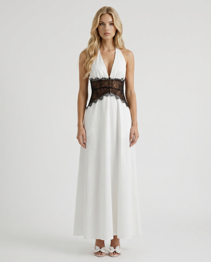 Dina Lace Maxi Dress - White