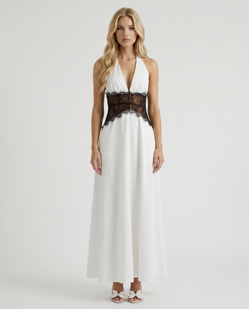 Dina Lace Maxi Dress - White