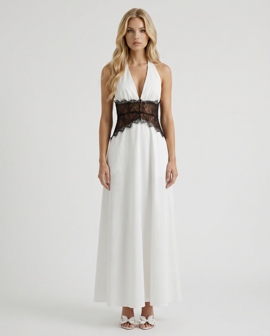 Dina Lace Maxi Dress - White
