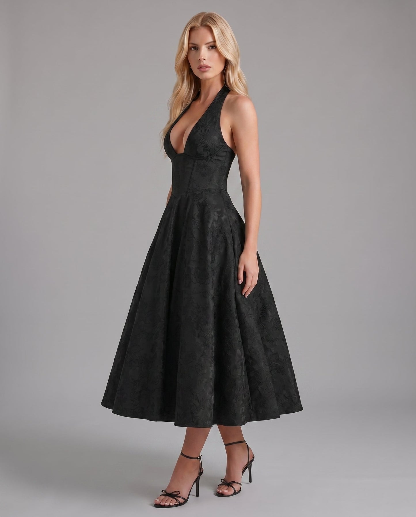 Effie Midi Dress - Black