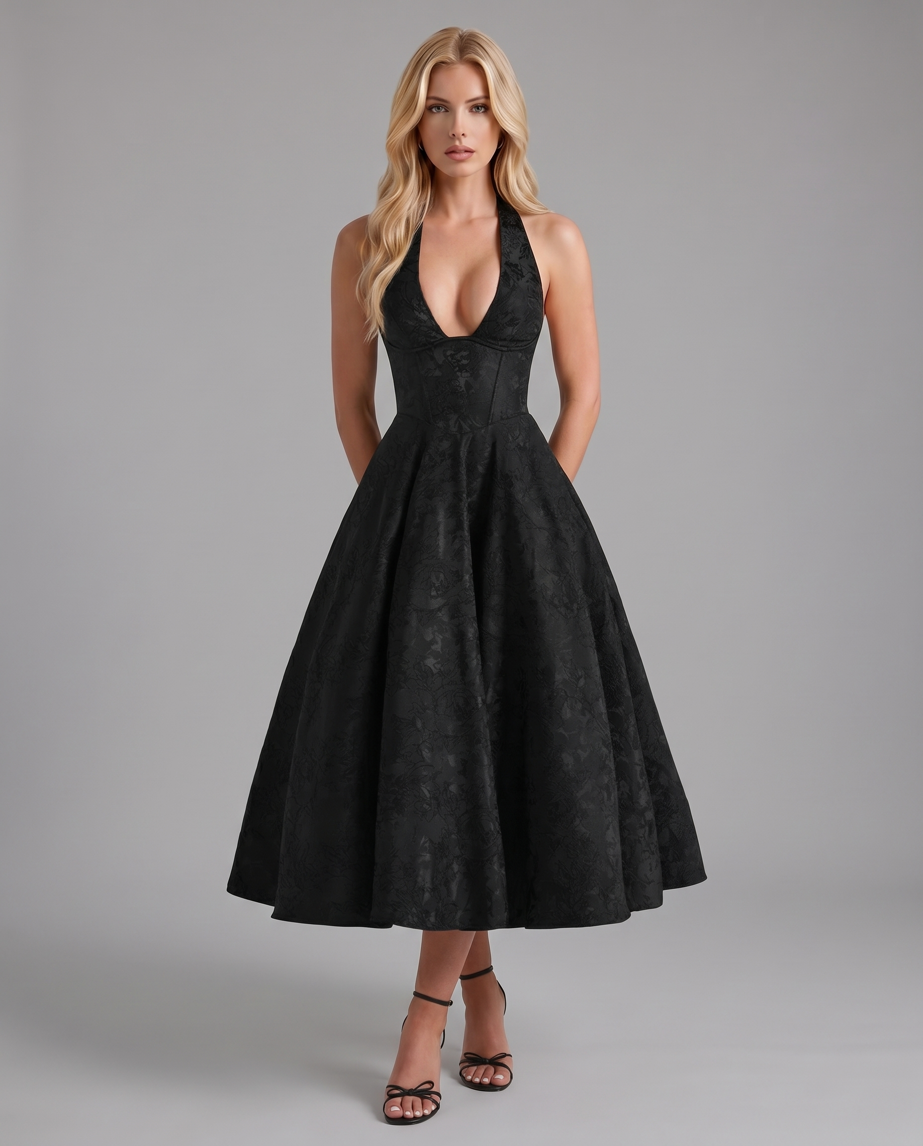 Effie Midi Dress - Black