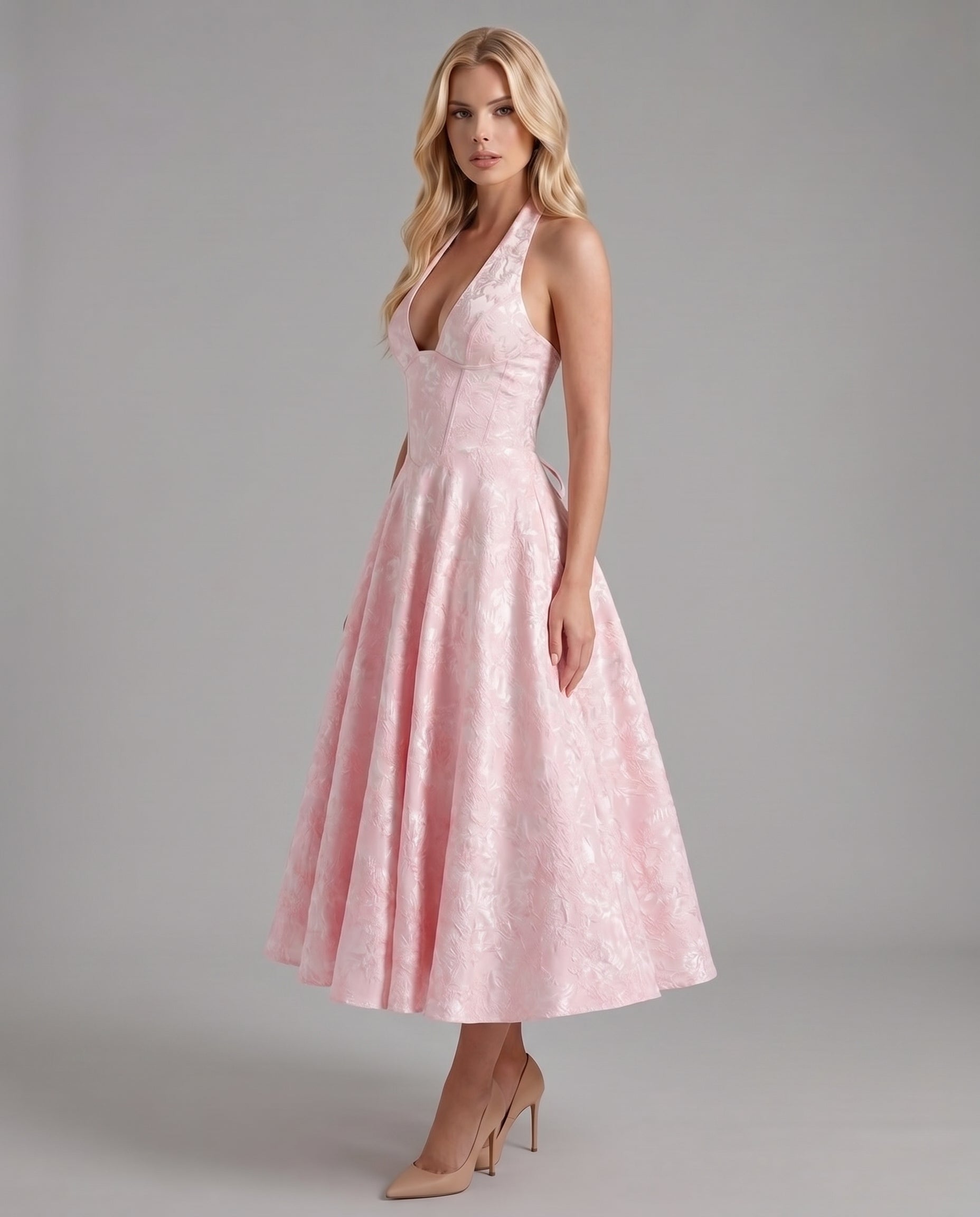 Effie Midi Dress - Blush