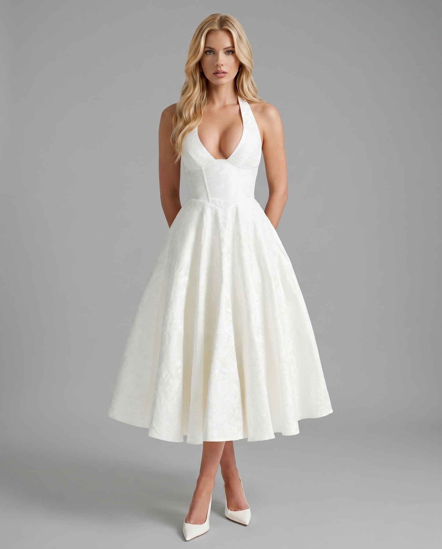 Effie Midi Dress - Ivory