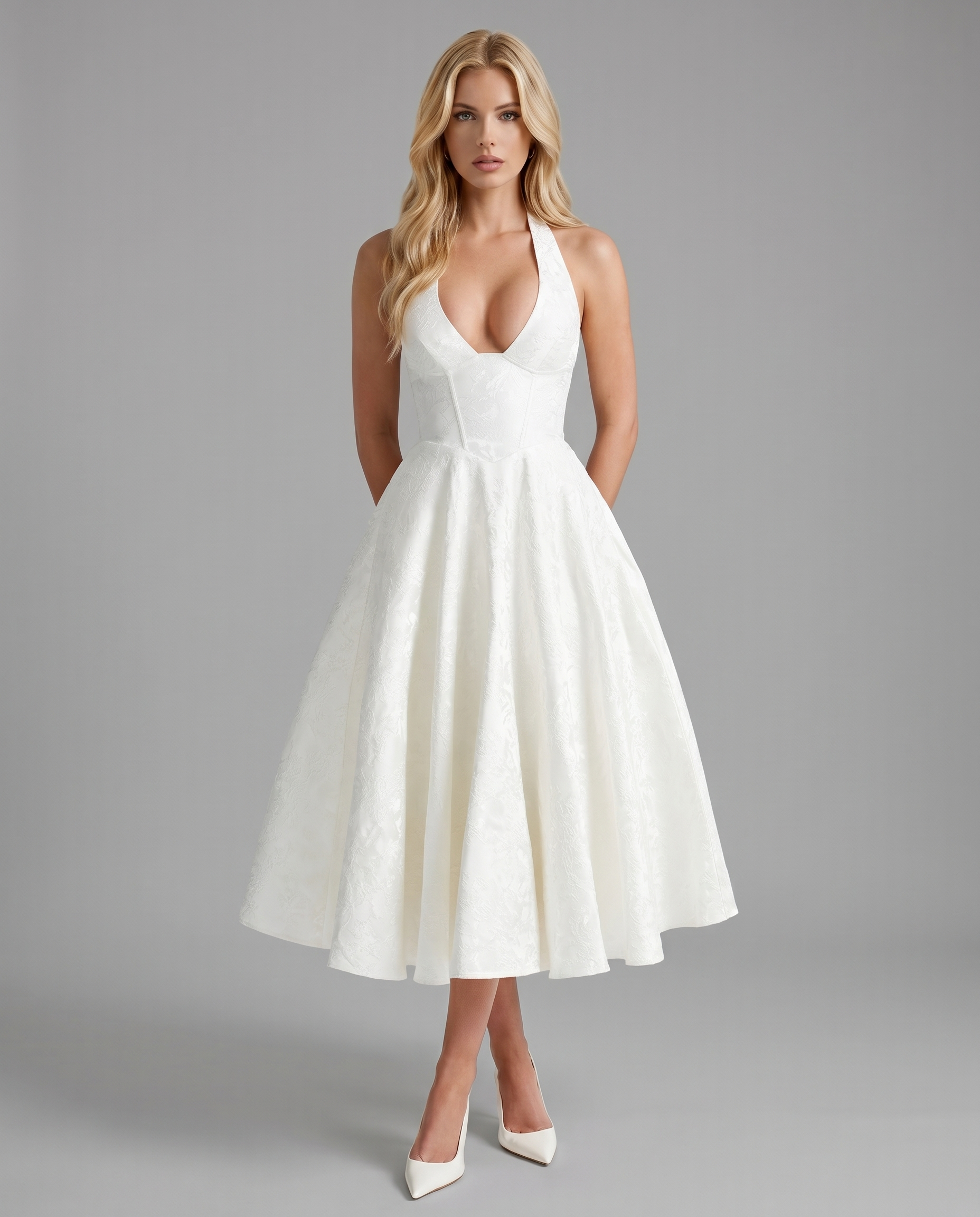Effie Midi Dress - Ivory