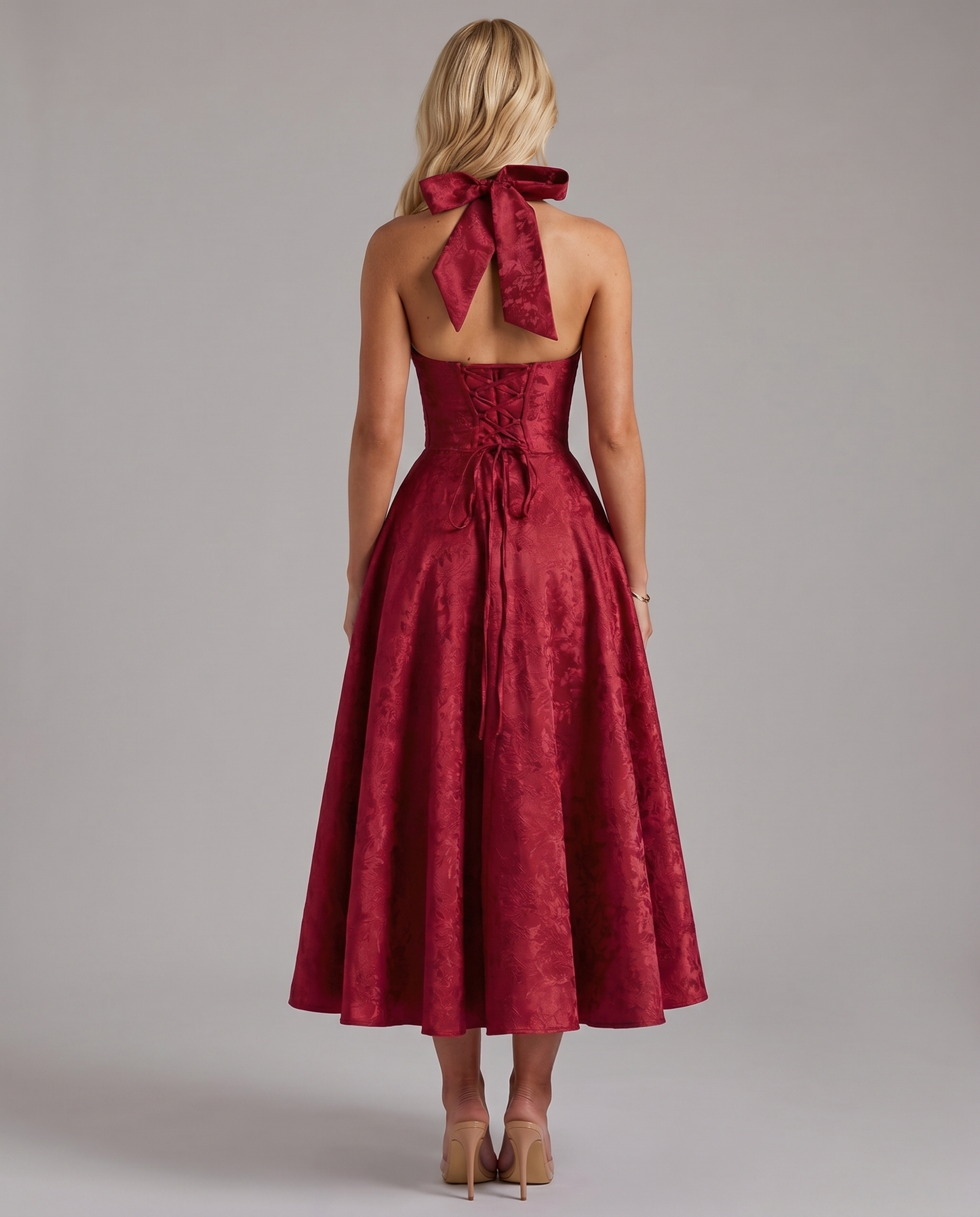 Effie Midi Dress - Red