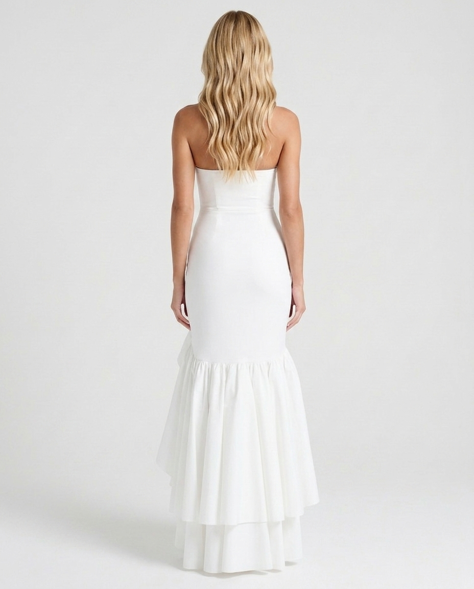 Eloise Ruffle Maxi Dress - Ivory