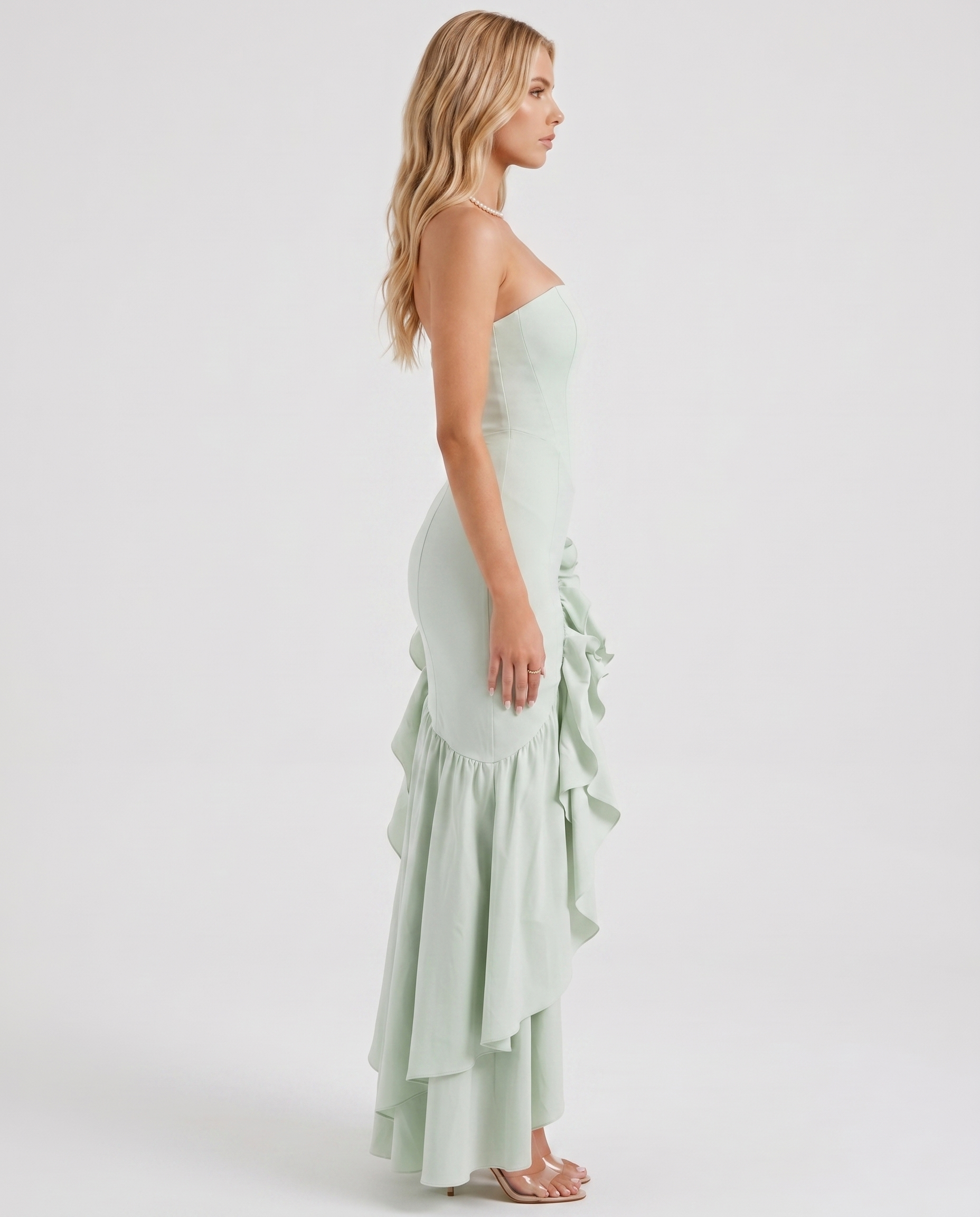 Eloise Ruffle Maxi Dress - Sage