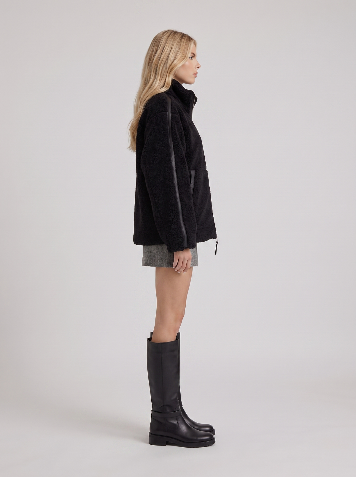Emmeline Teddy Jacket - Black