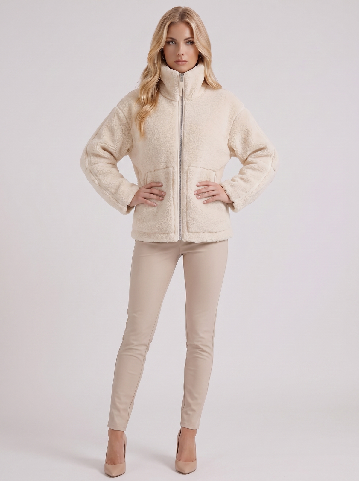 Emmeline Teddy Jacket - White