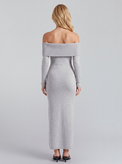 Eugenie Knit Maxi Dress - Gray