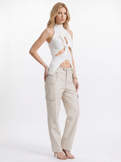 Fabienne Knit Top - White