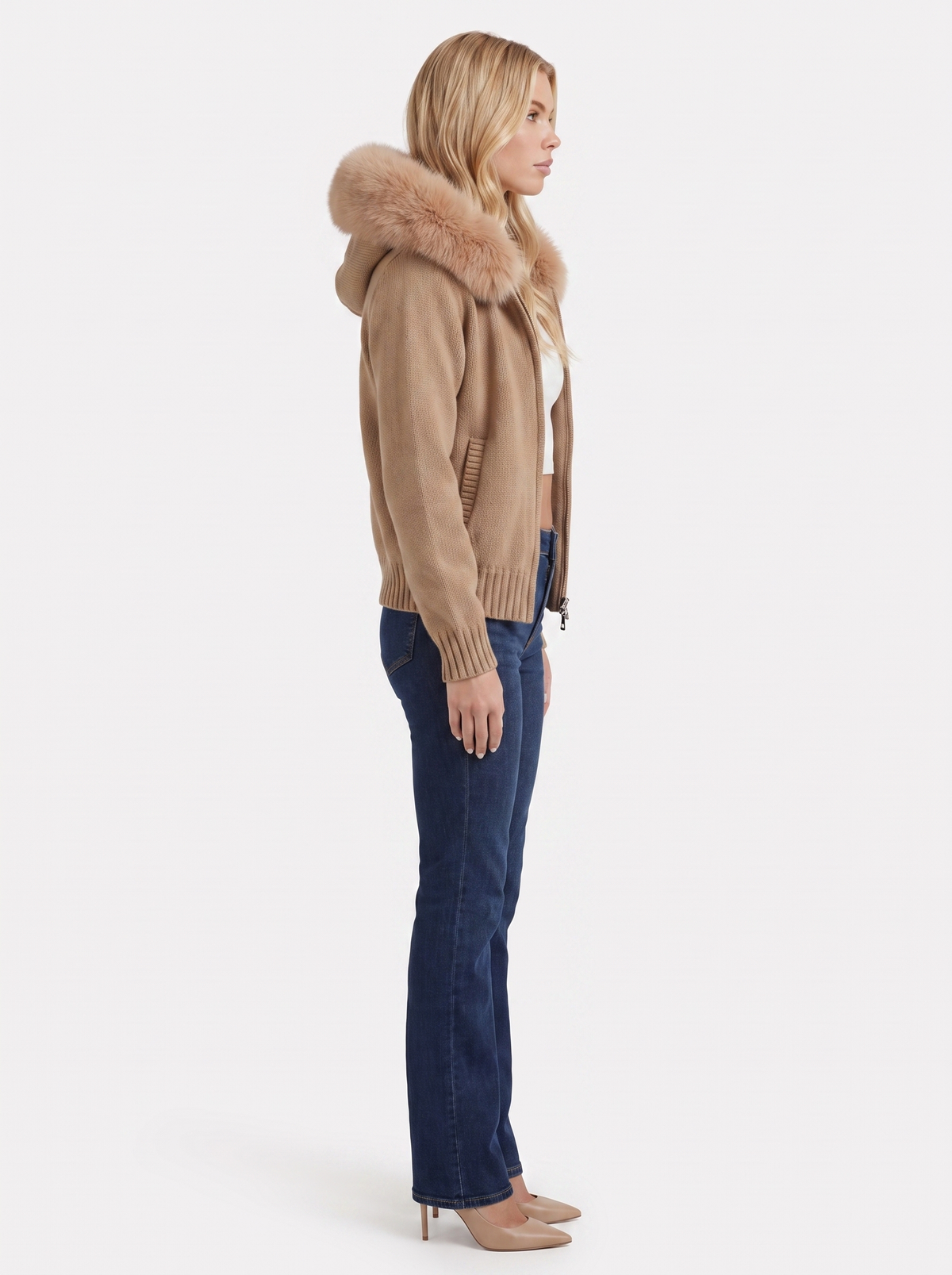 Florence Pompom Cardigan - Brown