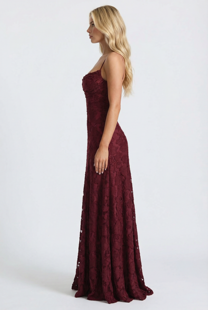 Francis Butterfly Maxi Dress - Burgundy