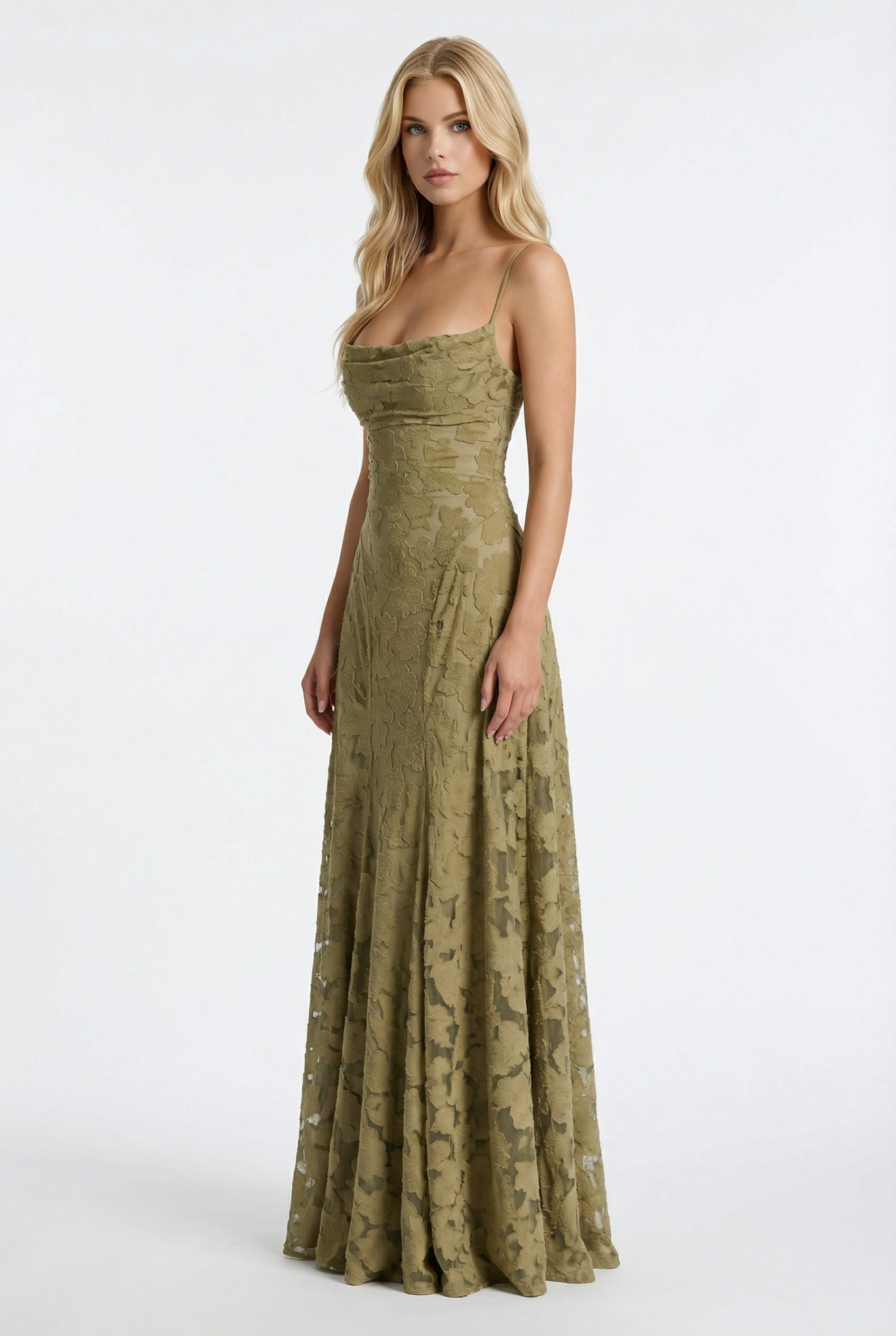 Francis Butterfly Maxi Dress - Green
