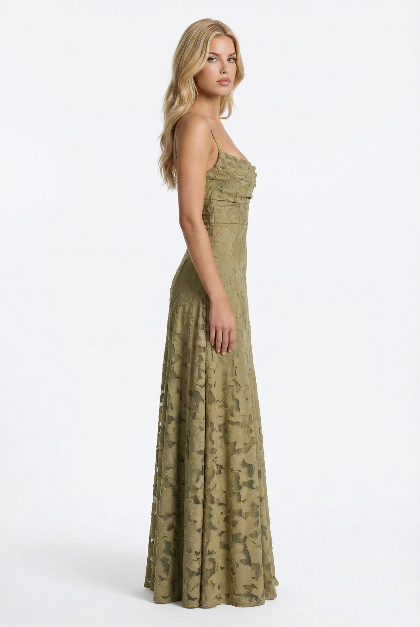 Francis Butterfly Maxi Dress - Green