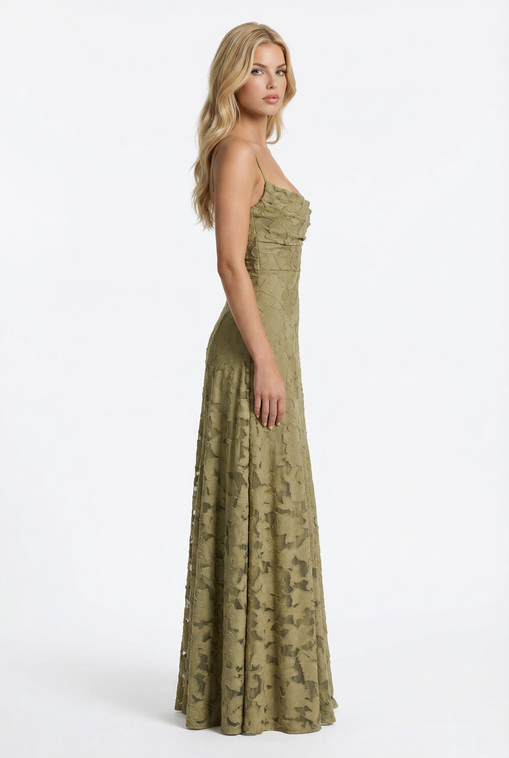 Francis Butterfly Maxi Dress - Green
