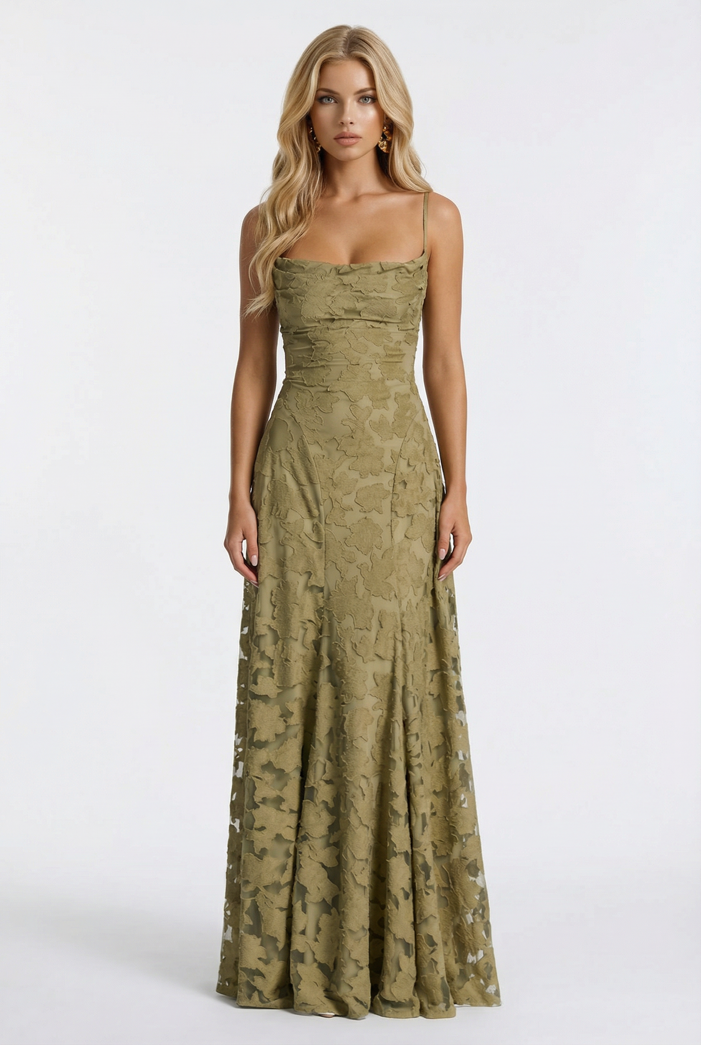 Francis Butterfly Maxi Dress - Green