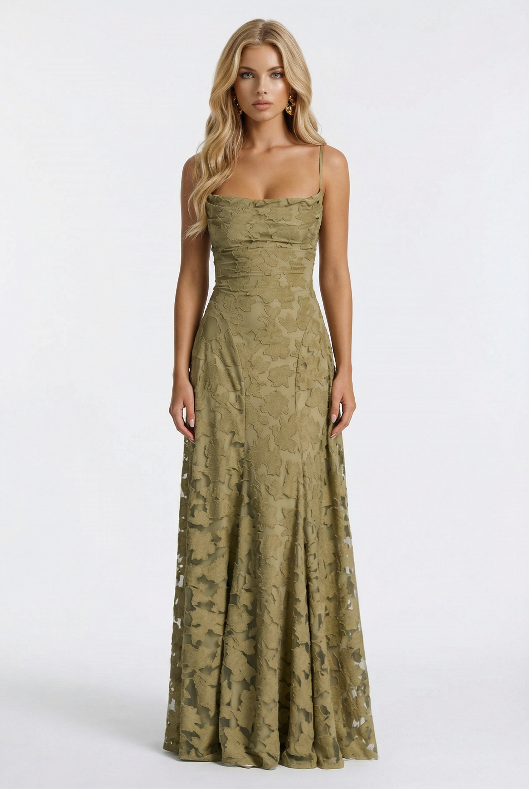 Francis Butterfly Maxi Dress - Green