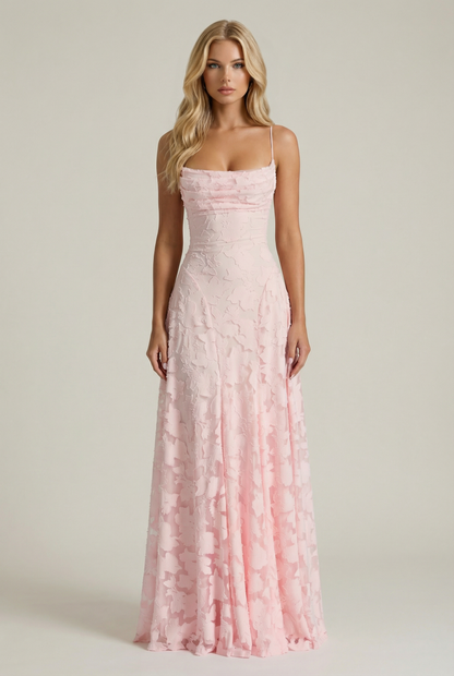 Francis Butterfly Maxi Dress - Pink