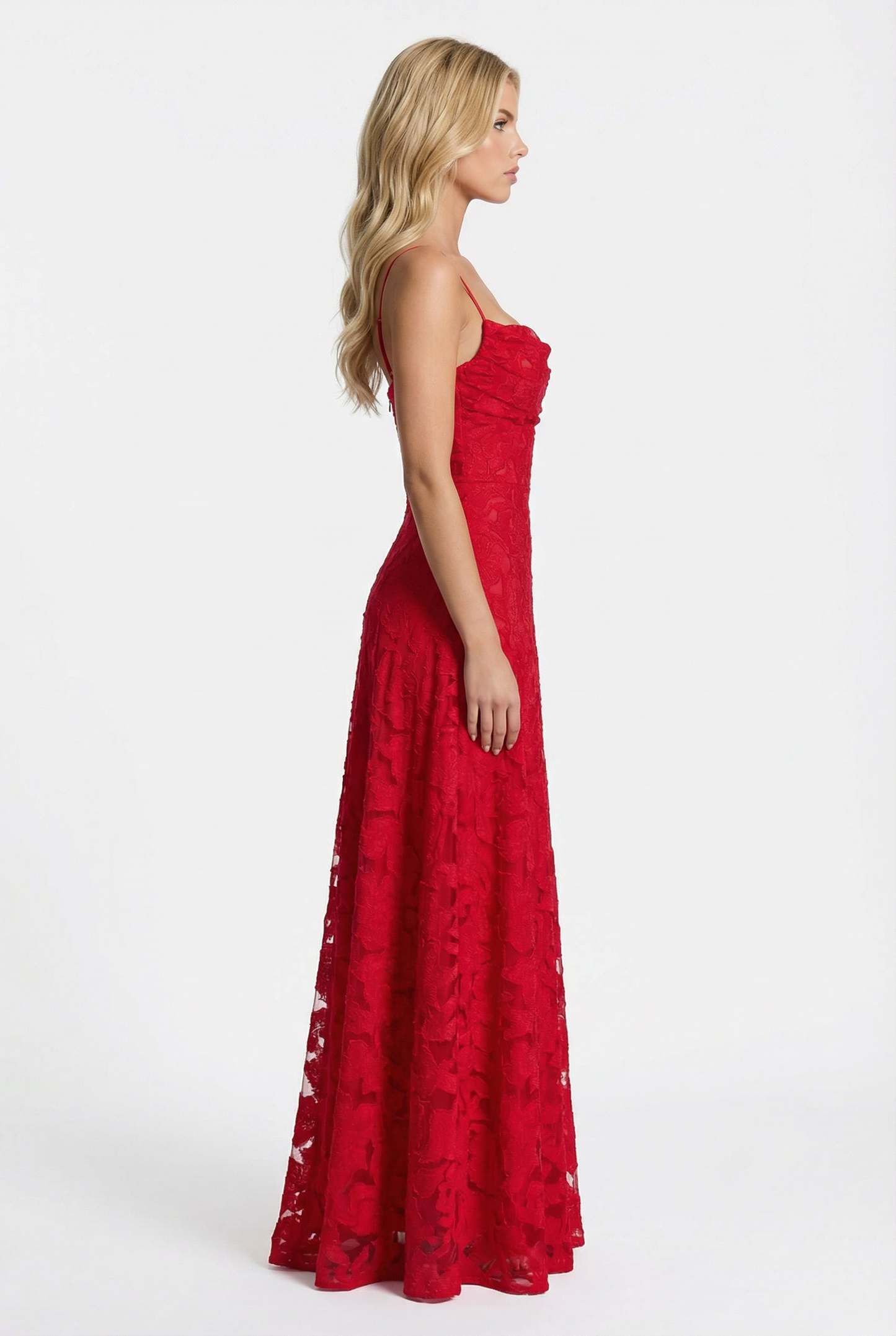 Francis Butterfly Maxi Dress - Red