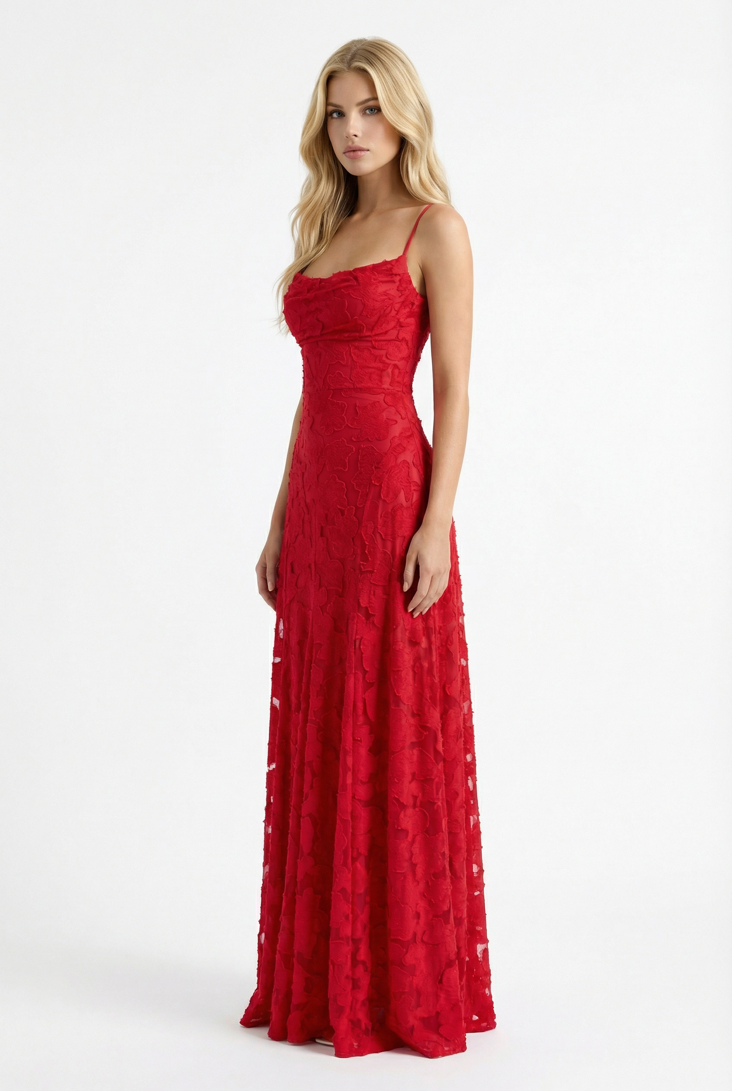 Francis Butterfly Maxi Dress - Red