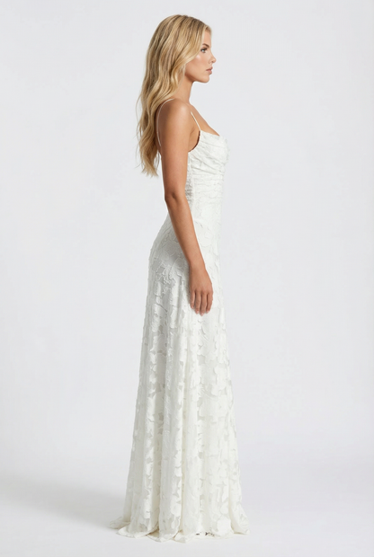 Francis Butterfly Maxi Dress - White