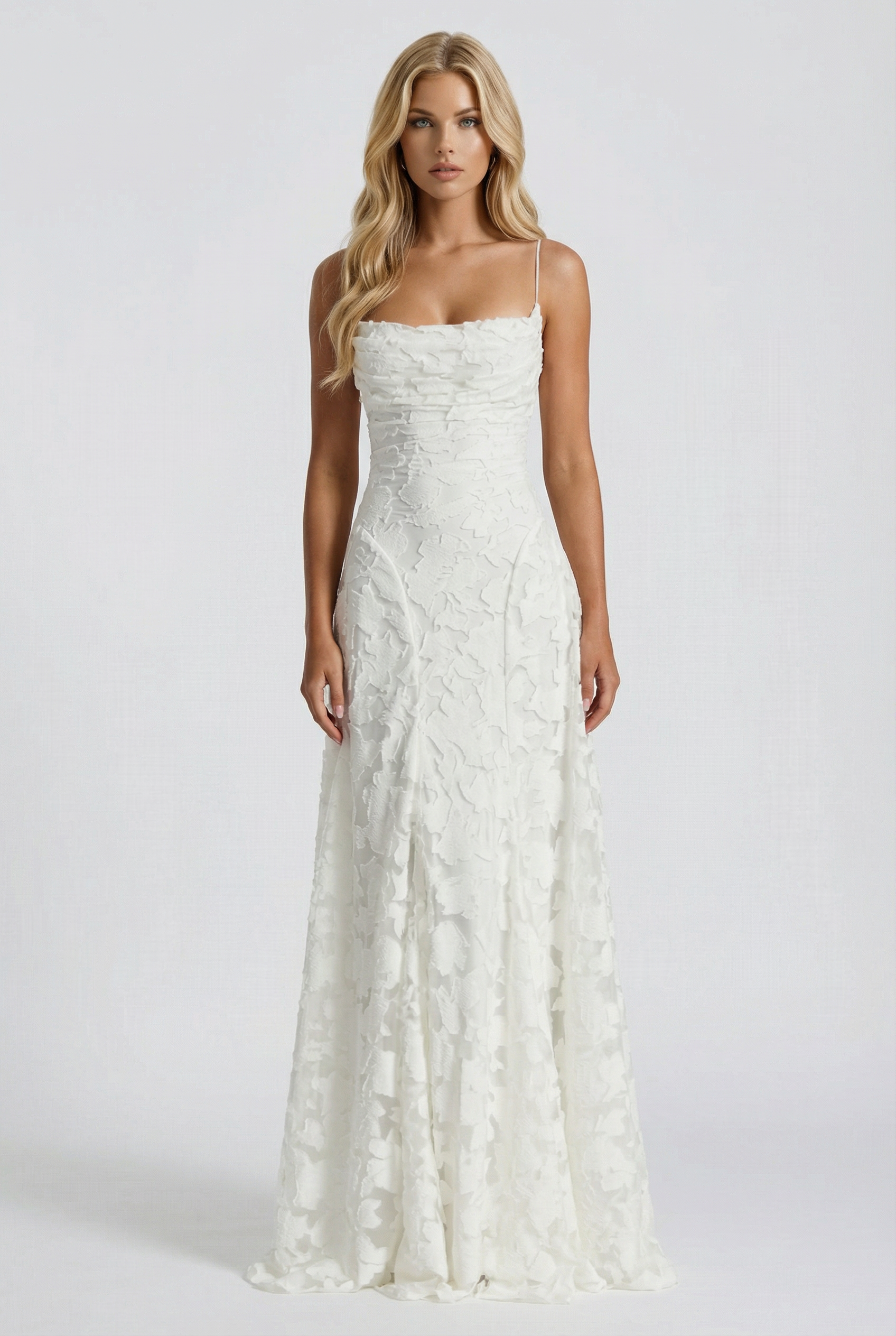 Francis Butterfly Maxi Dress - White