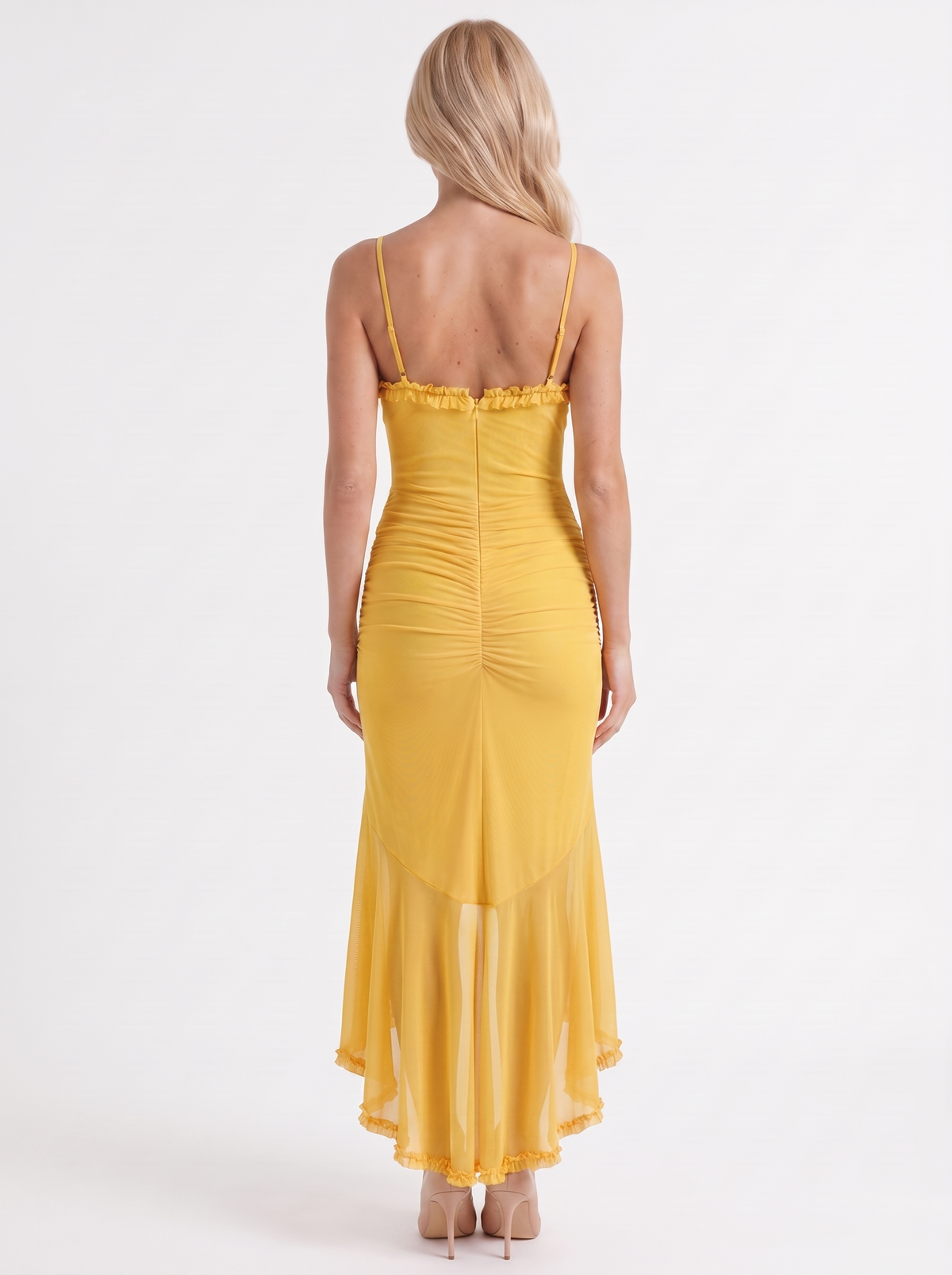 Gabbi Ruffle Maxi Dress - Yellow