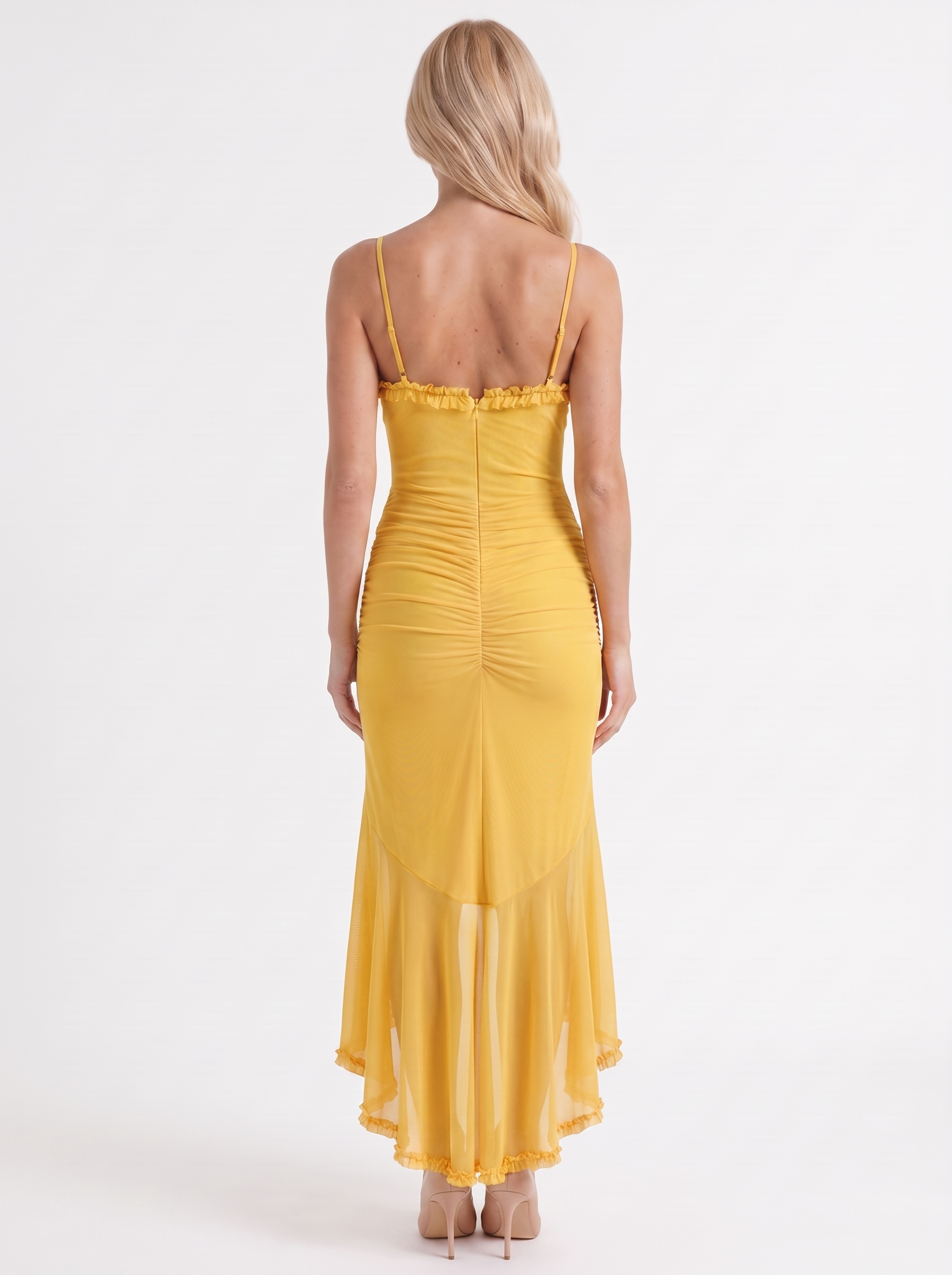 Gabbi Ruffle Maxi Dress - Yellow