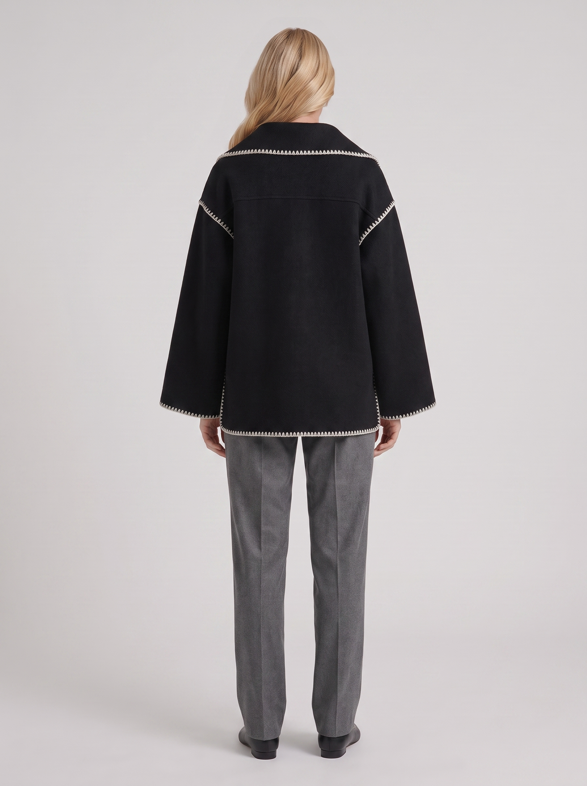 Georgia Scarf Coat - Dark Gray