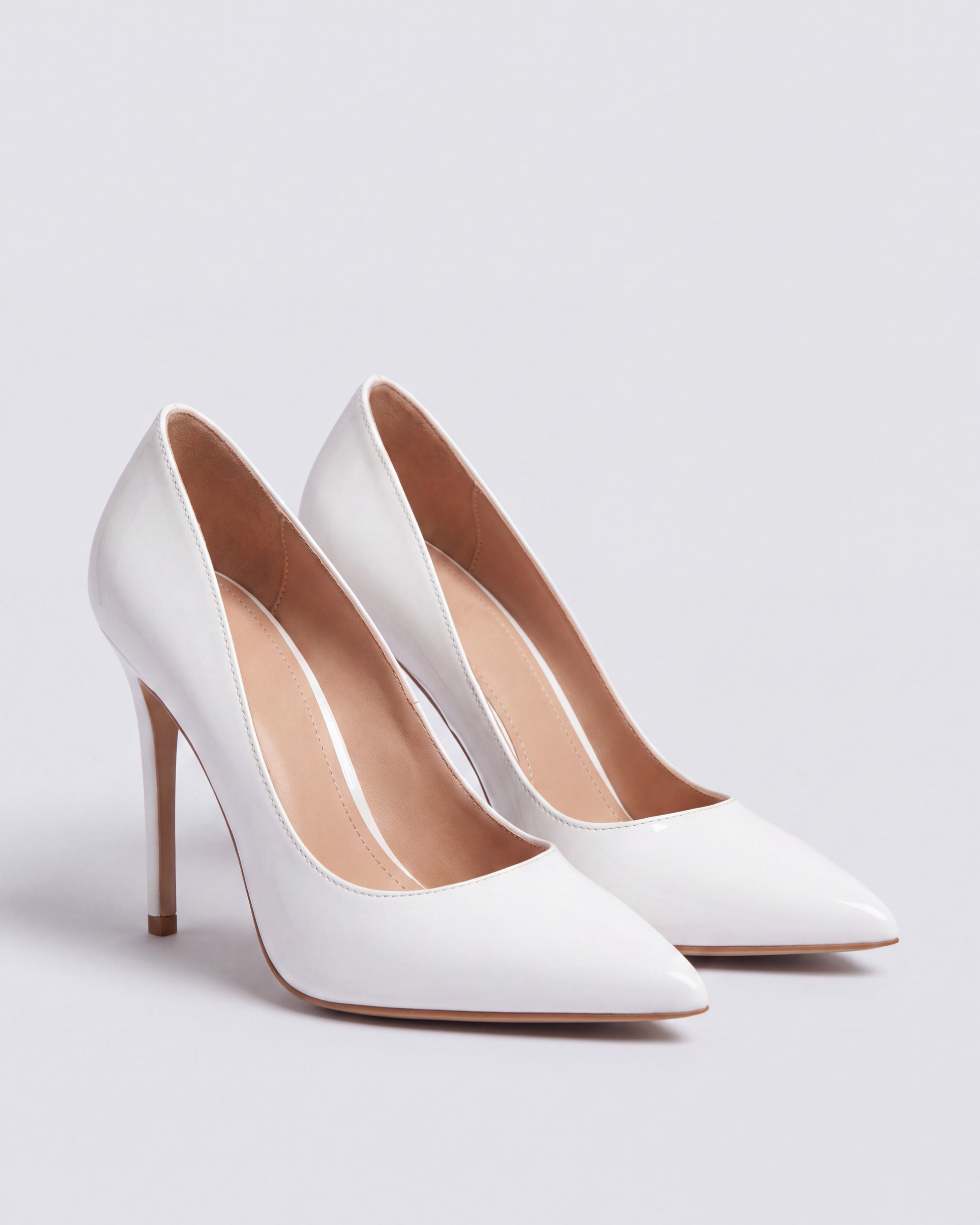 Kayla's Collectives Grace pointed toe stiletto heel in white — view 4