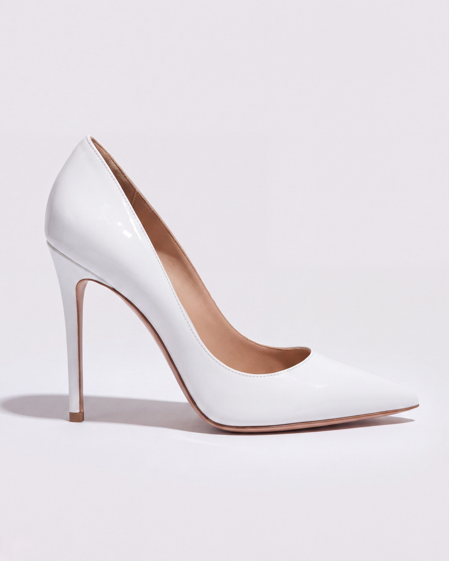 Kayla's Collectives Grace pointed toe stiletto heel in white — view 5