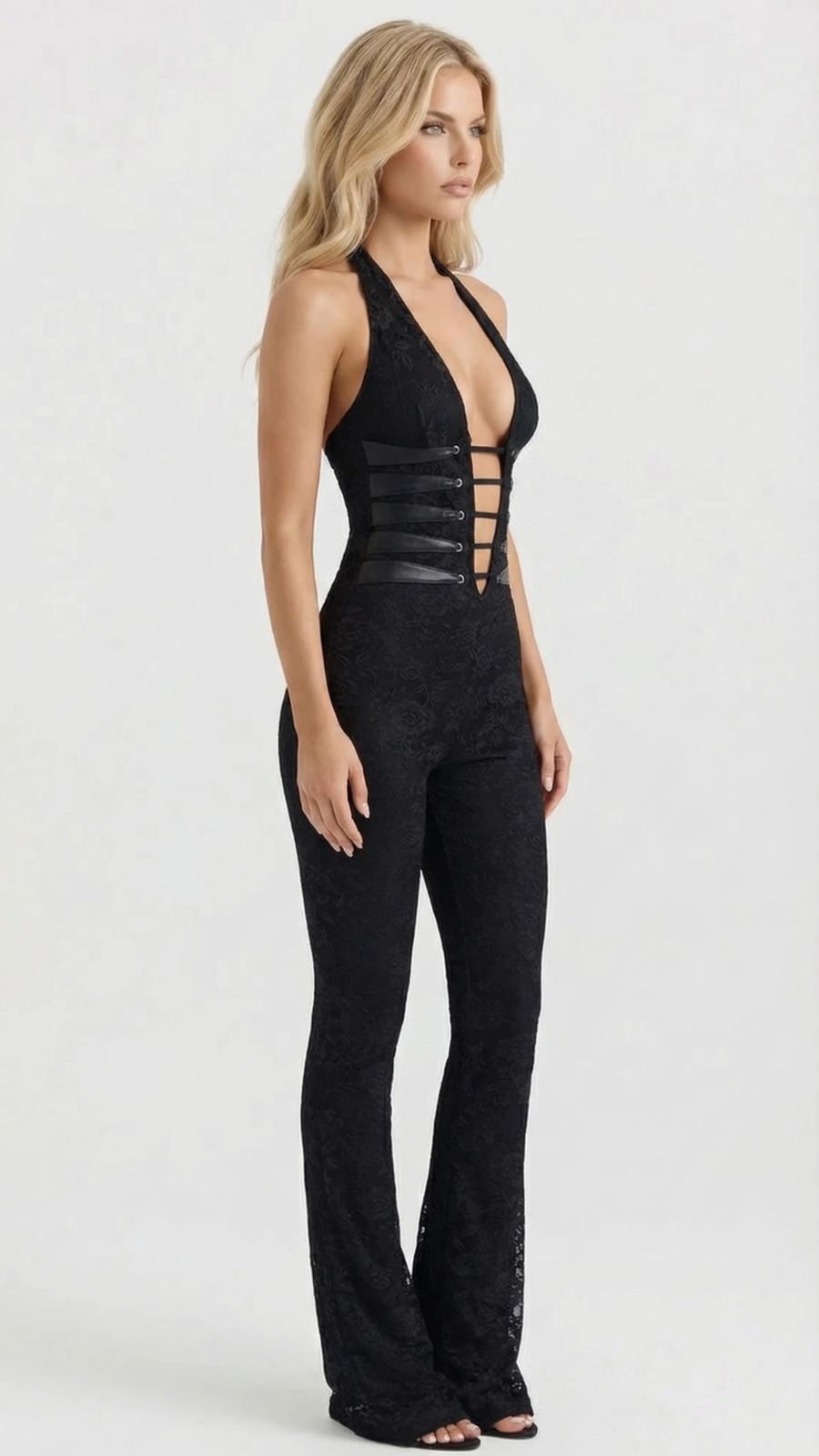 Harper Corset Jumpsuit - Black
