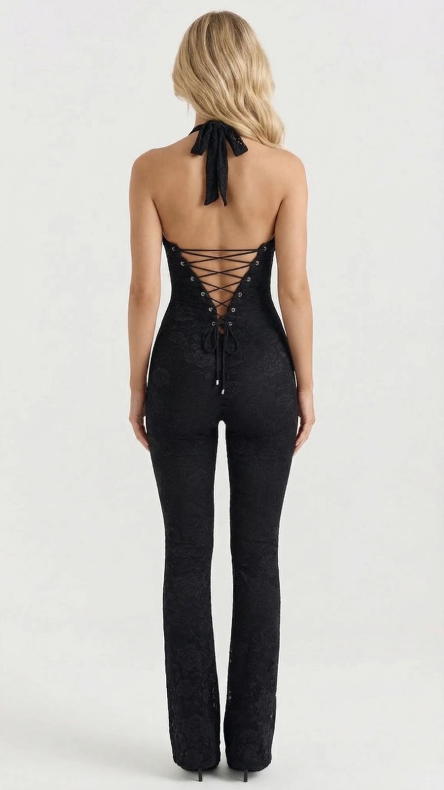 Harper Corset Jumpsuit - Black