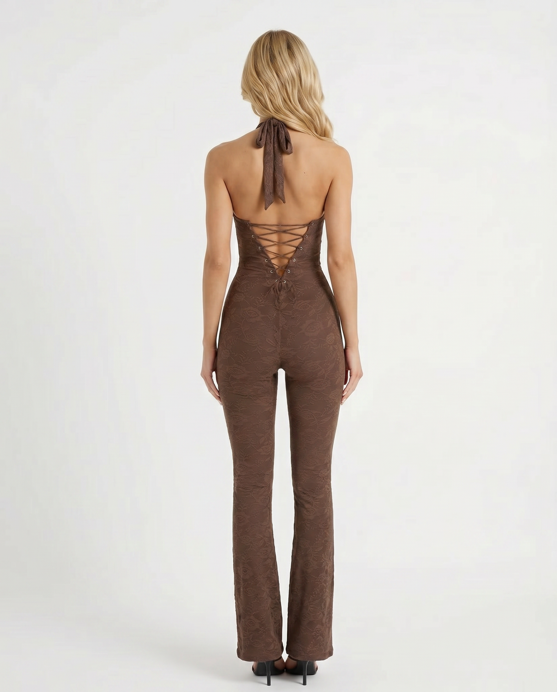Harper Corset Jumpsuit - Brown